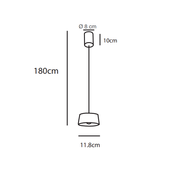 Lampara colgante 12W