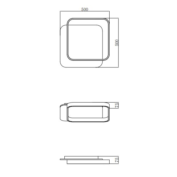 PLAFON LED 76W CCT DIMABLE GREIGE