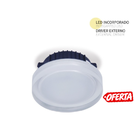 Empotrable redondo fijo 9W led