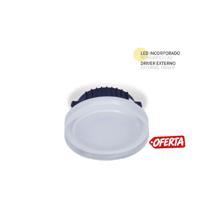 Empotrable redondo fijo 9W led