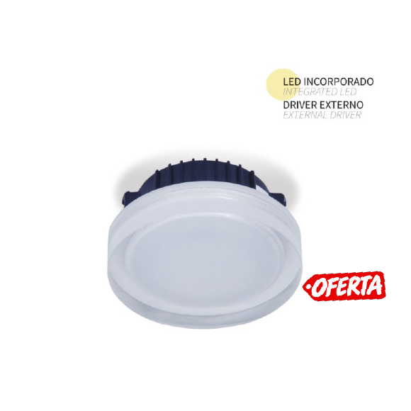 Empotrable redondo fijo 9W led