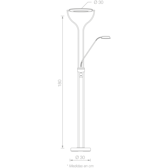 Pie de salón Smeagol 30/5W CCT DIMABLE